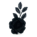 Vibhsa Black Rose Napkin Rings | Set of 4, Handcrafted