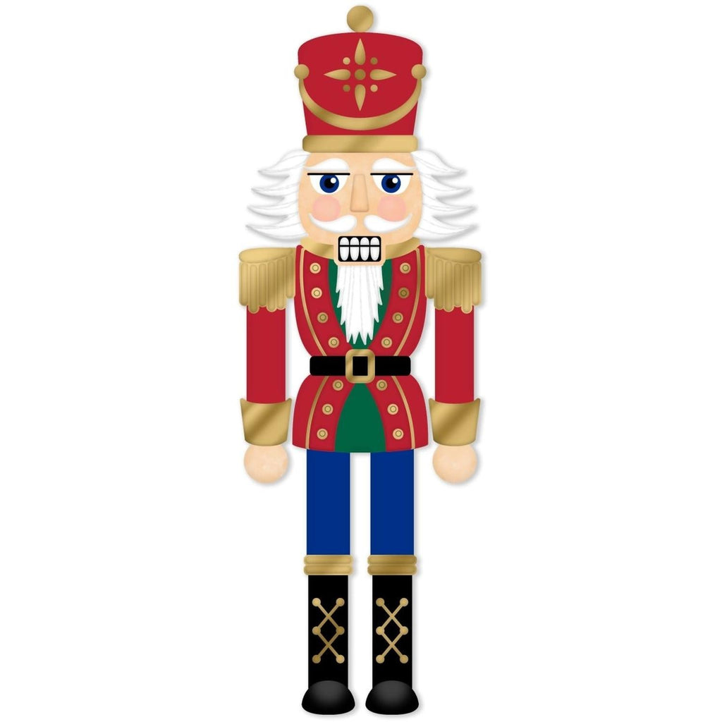 12" Metal Embossed Hanger: Traditional Nutcracker