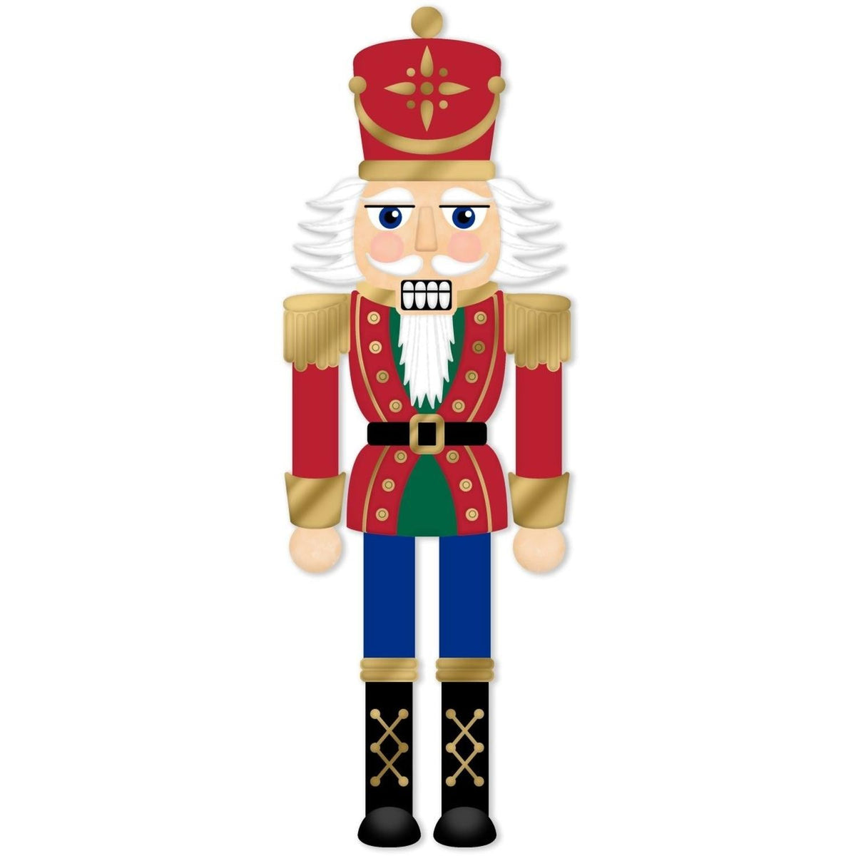 12" Metal Embossed Hanger: Traditional Nutcracker