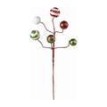 17" Glitter Ball Pick: Red/Lime/White