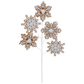 29" Felt Gingerbread Snowflake Spray