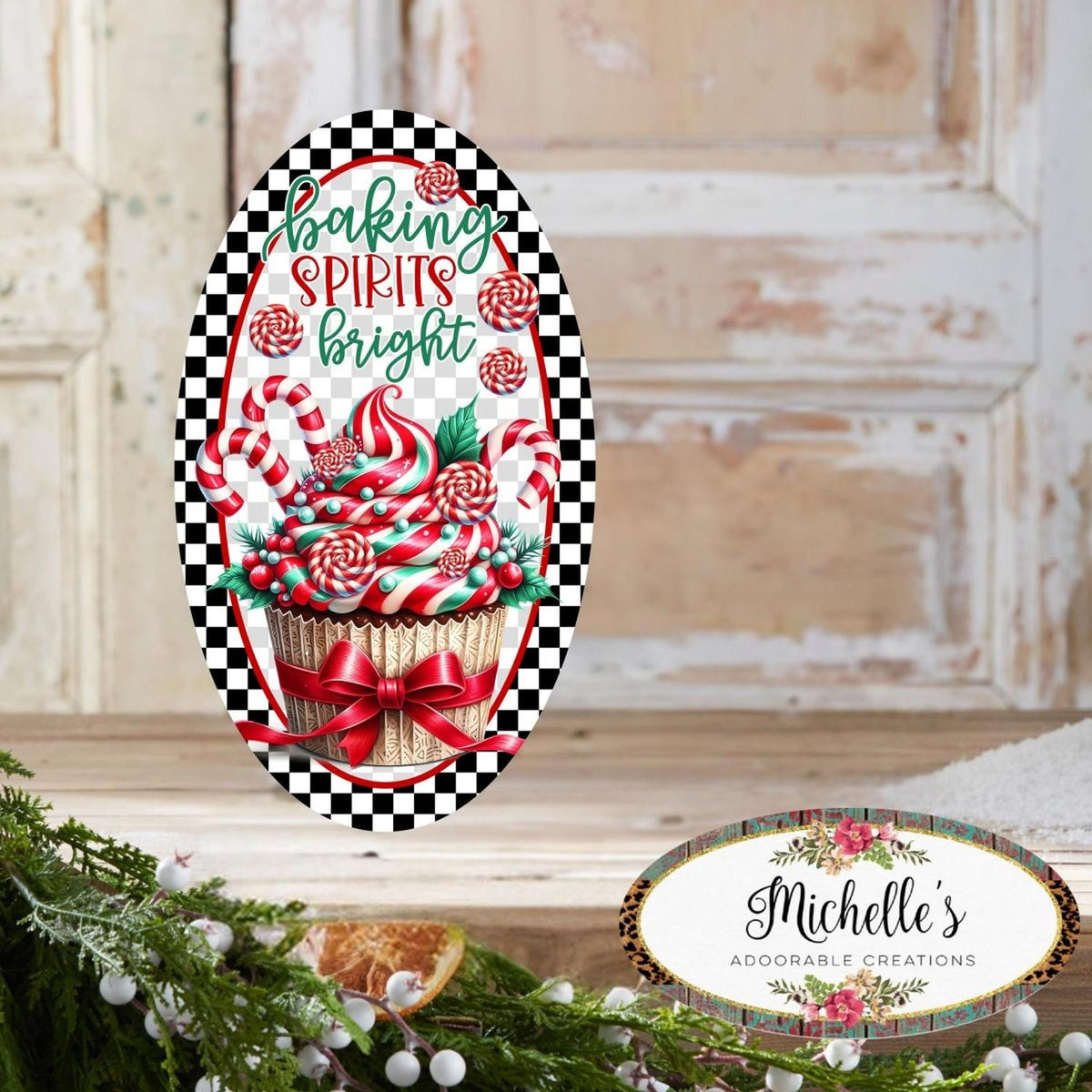 Baking Spirits Bright Christmas Sign