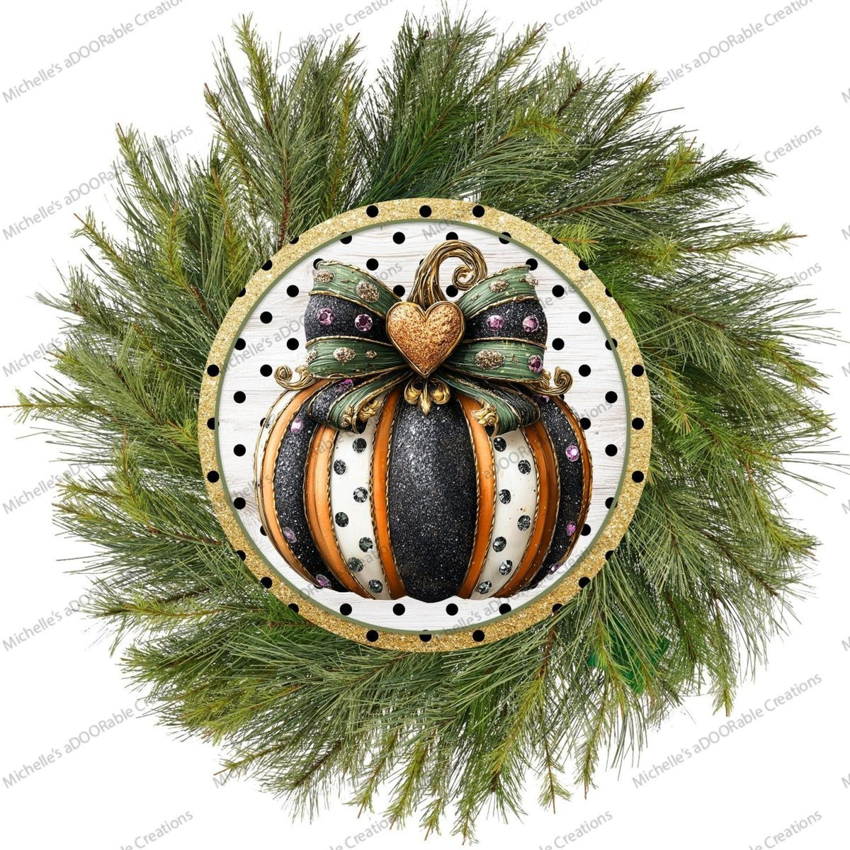 Bougee Pumpkin Orange Black Sign