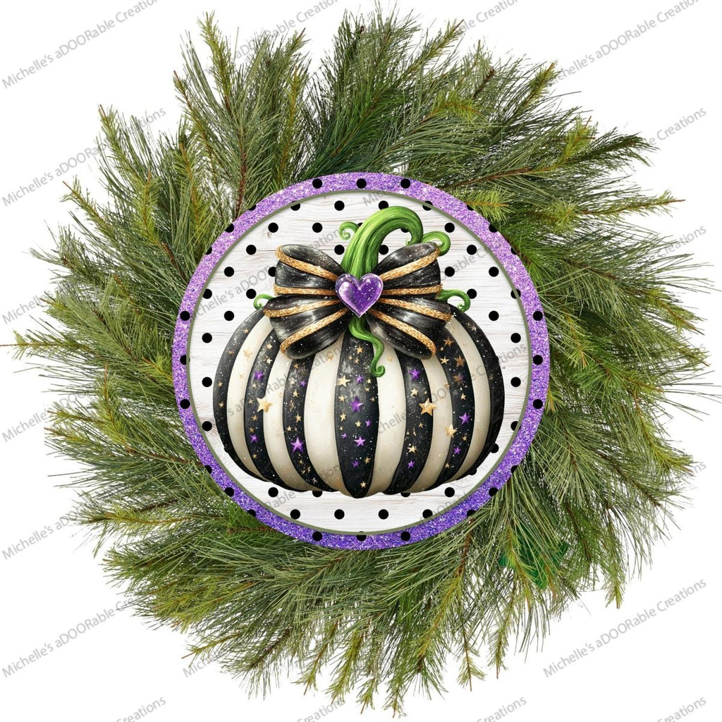 Bougee Pumpkin Purple Black Sign