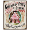 Gingerbread Wishes Treehouse Christmas Sign