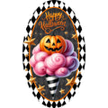 Happy Halloween Ice Cream Cone Oval Sign