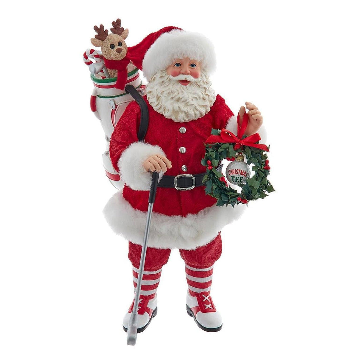Kurt Adler 10.5-Inch Fabriché Golf Santa