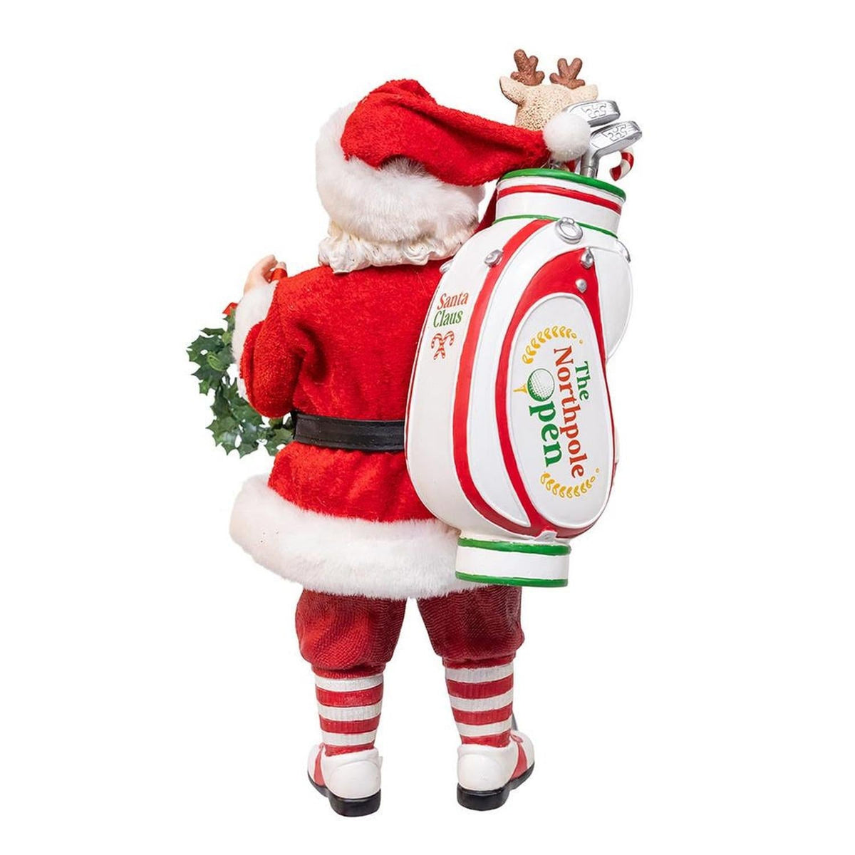 Kurt Adler 10.5-Inch Fabriché Golf Santa