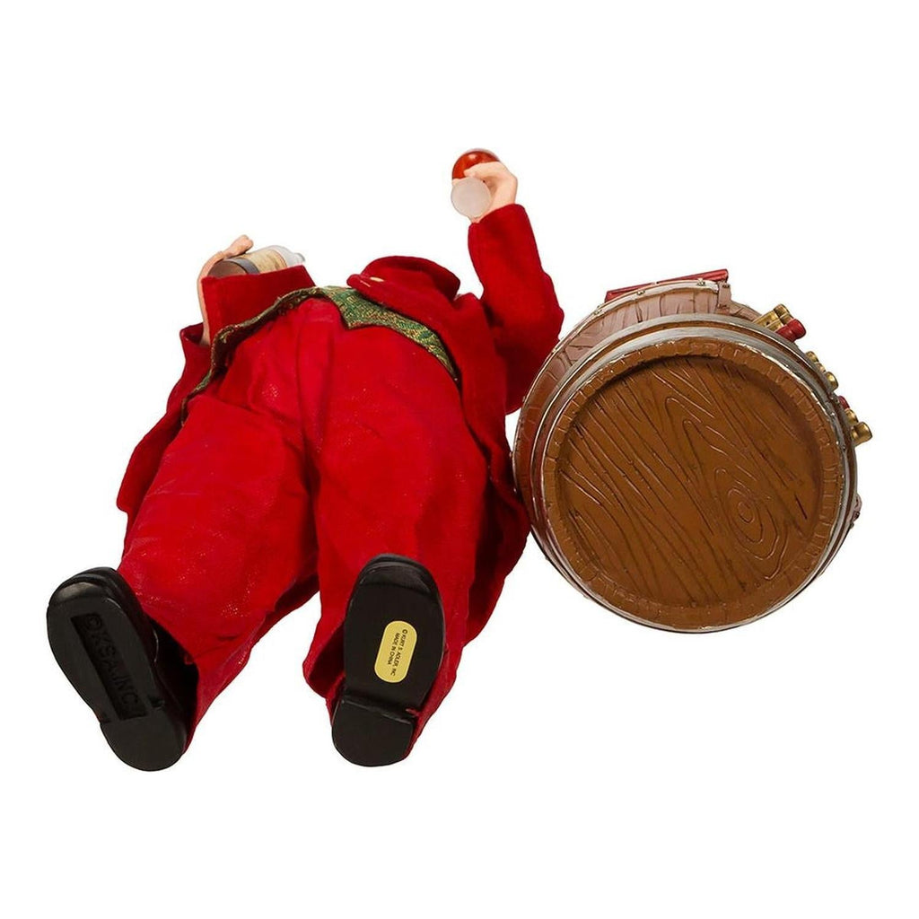 Kurt Adler 10.5-Inch Fabriché Wine Tasting Santa, 2 Piece Set