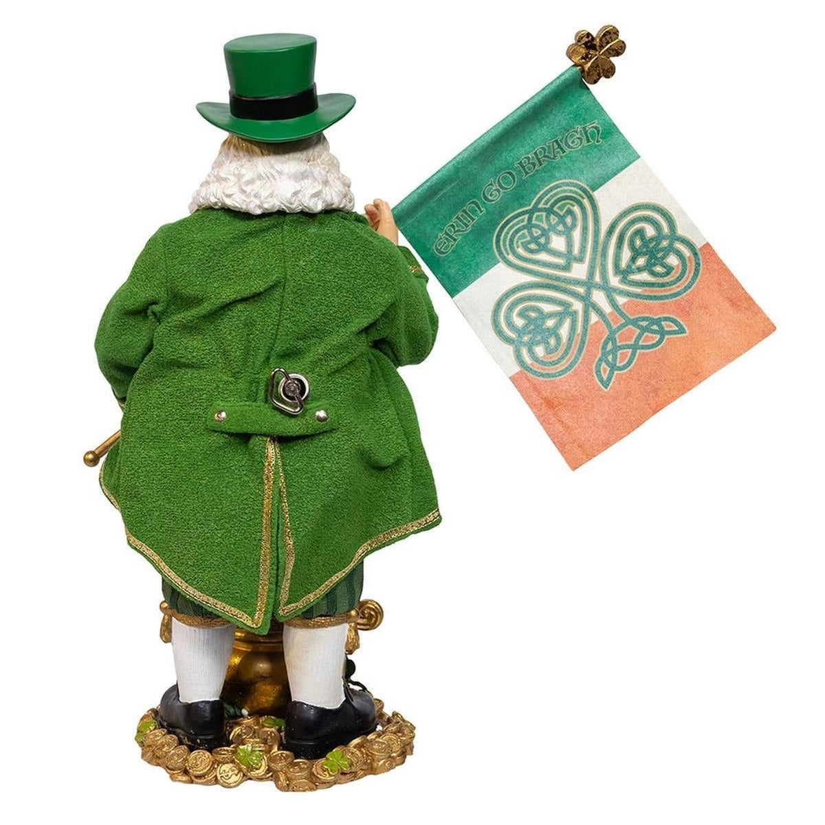 Kurt Adler 11-Inch Fabriché Musical Irish Santa