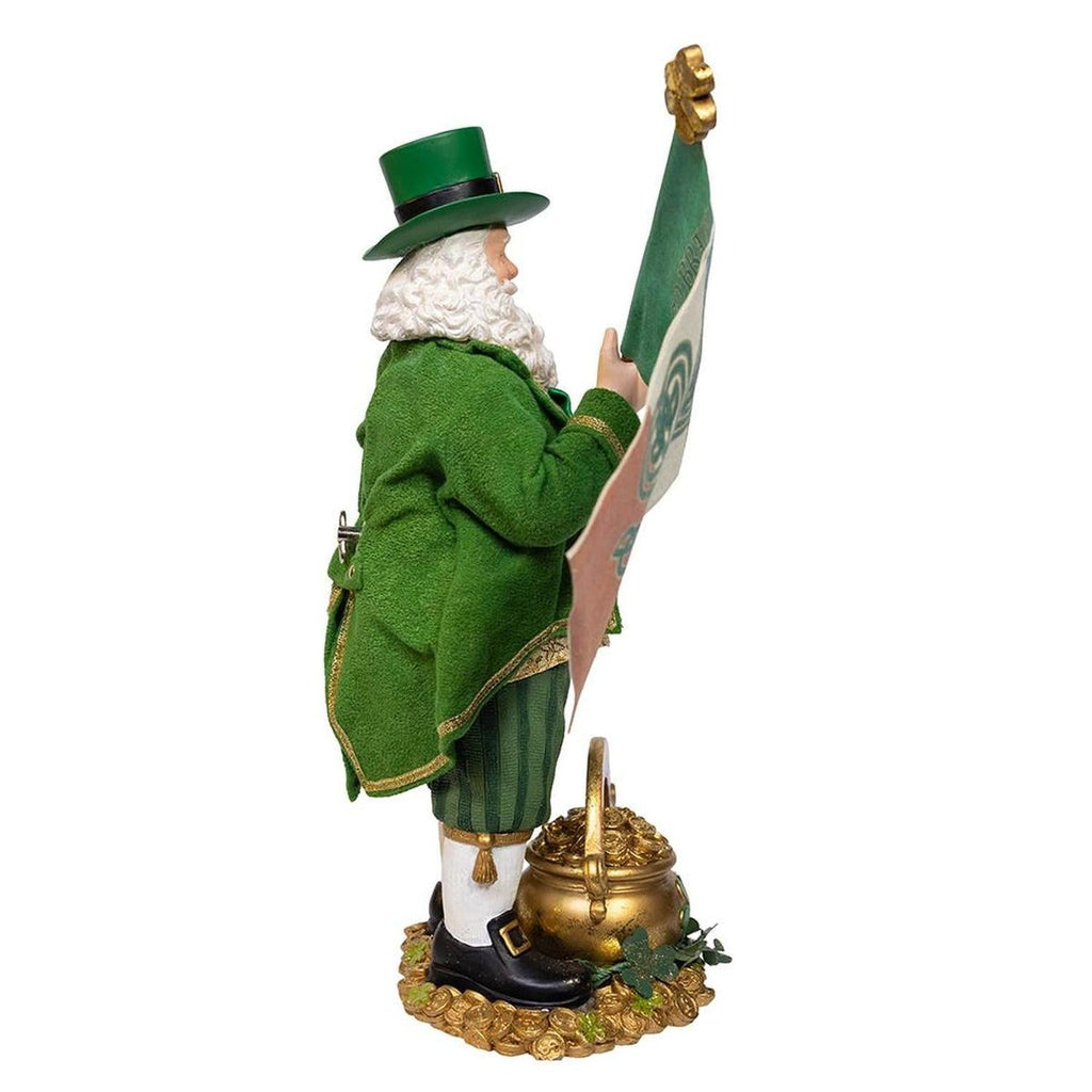 Kurt Adler 11-Inch Fabriché Musical Irish Santa