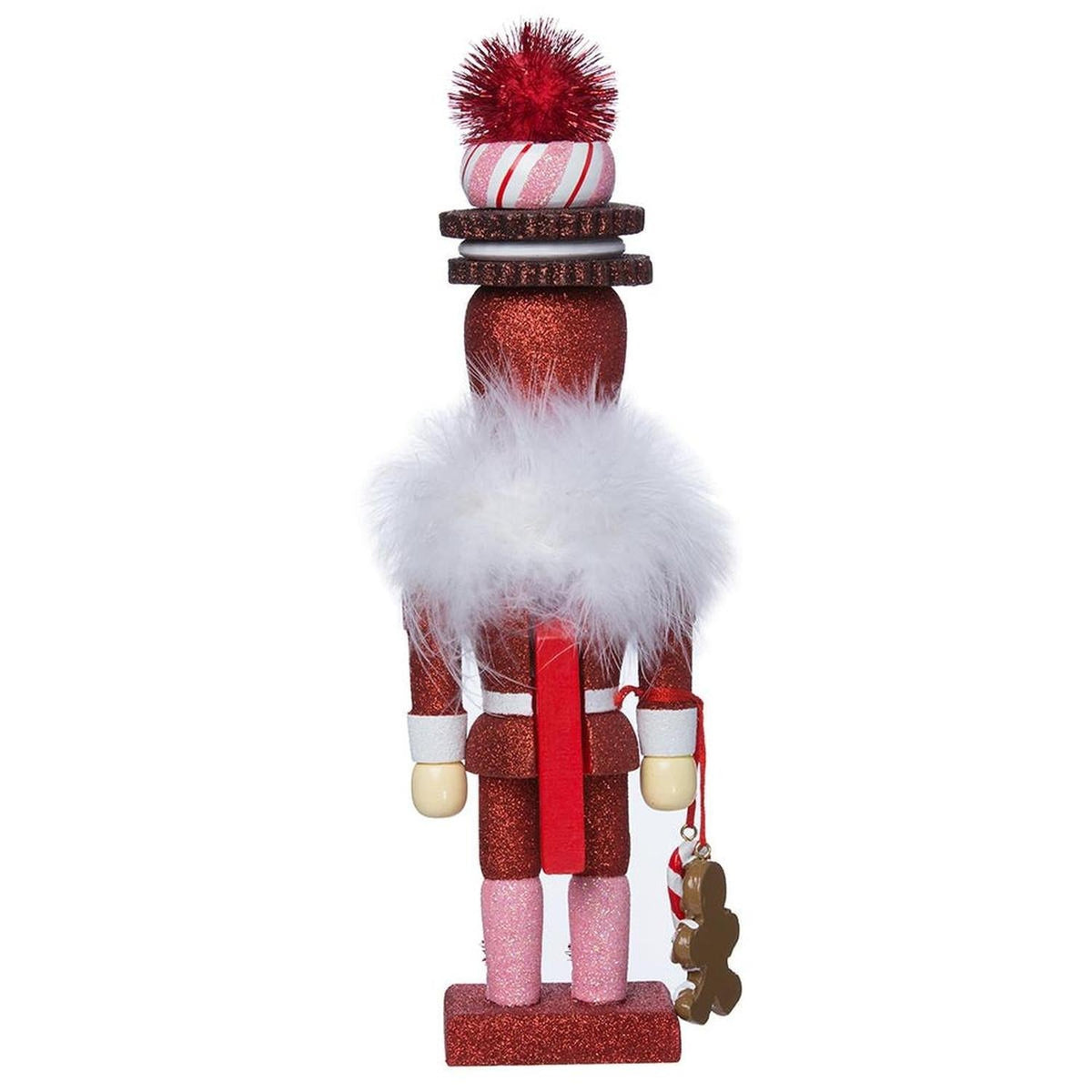 Kurt Adler 12-Inch Hollywood Red Gingerbread Nutcracker with Cookie Hat