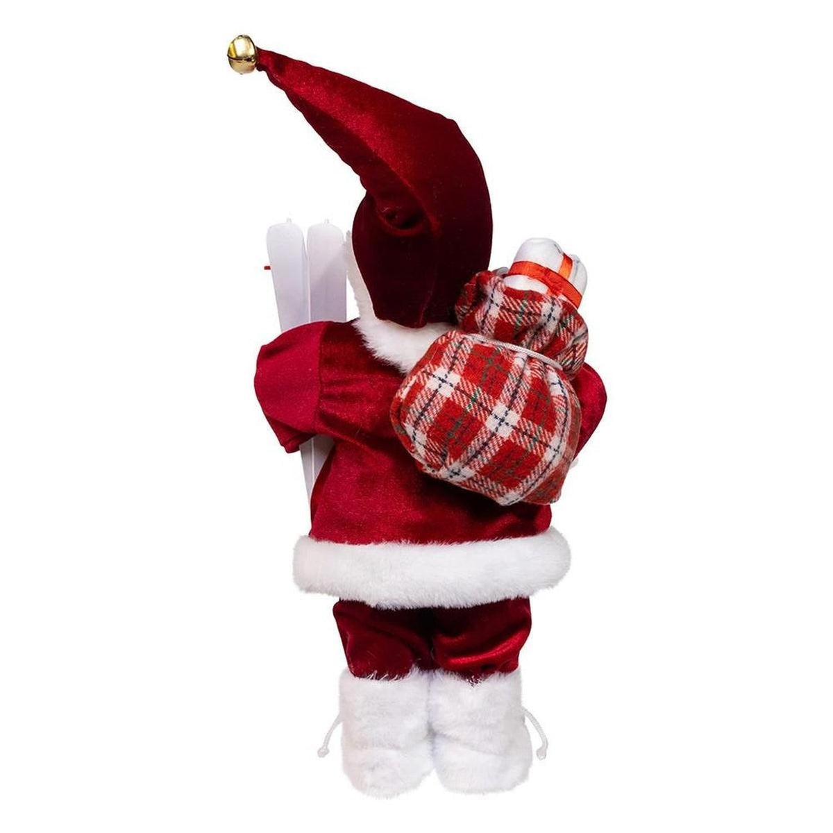 Kurt Adler 12-Inch Standing Christmas Santa with Skis