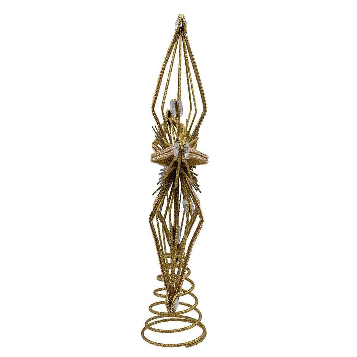 Kurt Adler 12.5-Inch Gold and Silver Star Tree Topper