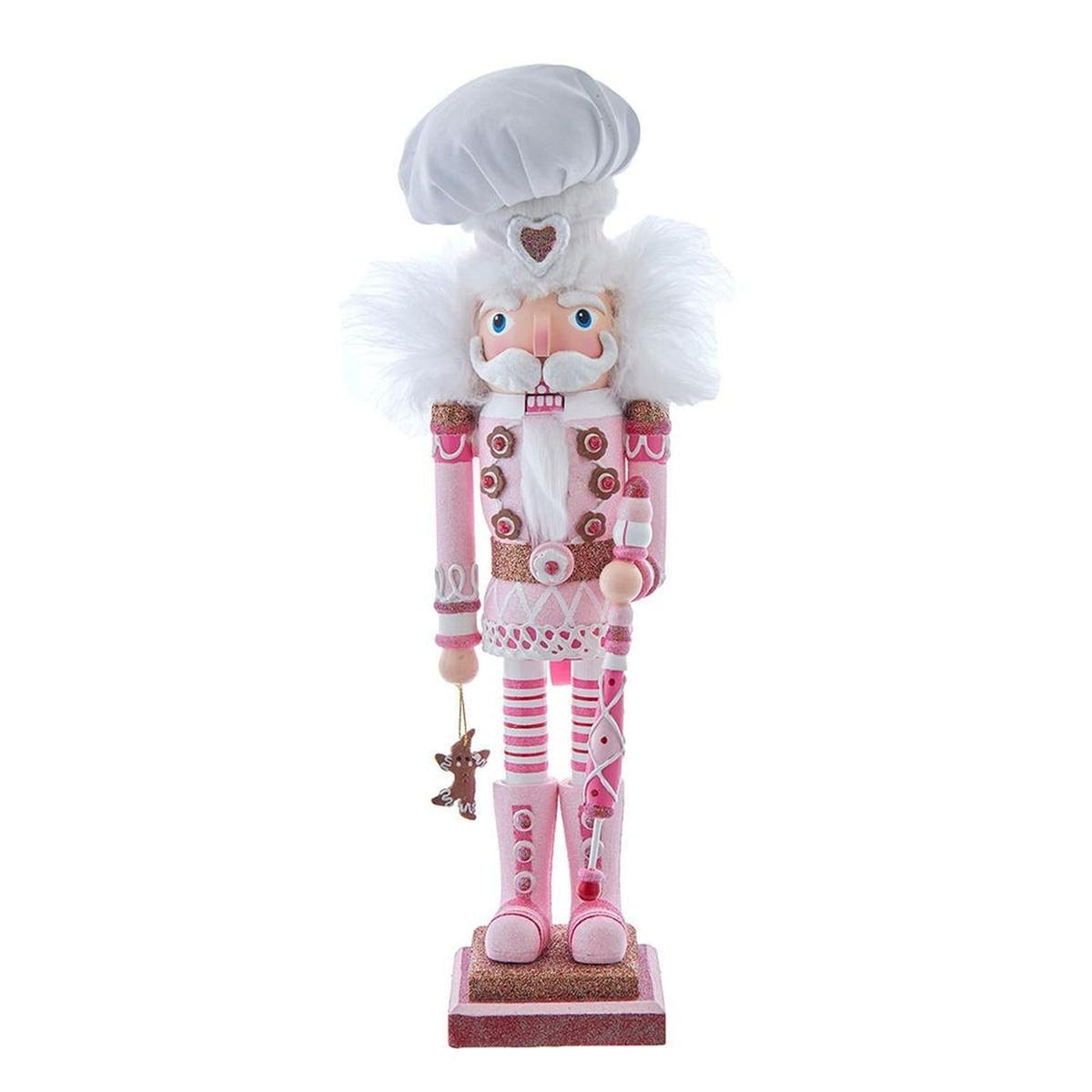 Kurt Adler 16-Inch Hollywood Nutcrackers Pink Gingerbread Baker Nutcracker