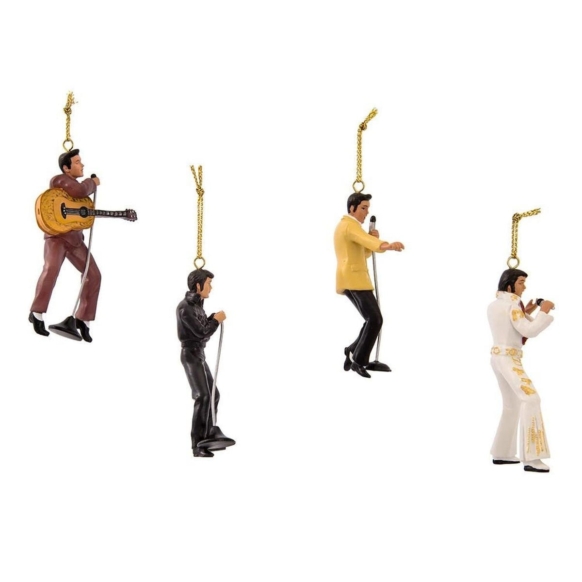 Kurt Adler 2.5-Inch Resin Elvis Presley 4-Piece Set