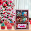 Kurt Adler 6-6.5-Inch Miniature Foam Cupcake Ornaments, 6-Piece Boxed Set