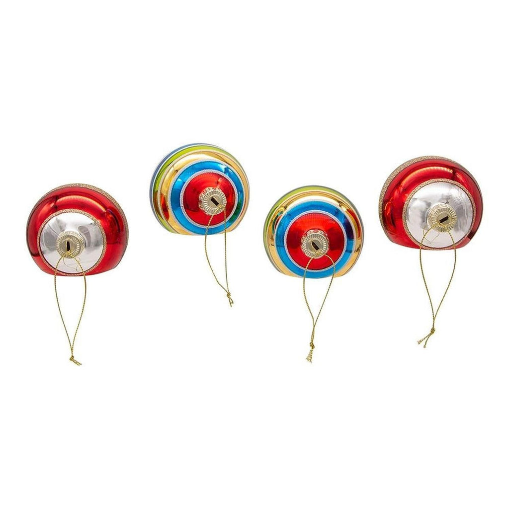 Kurt Adler 75MM Early Years Glass Ornaments, 4 Piece Set