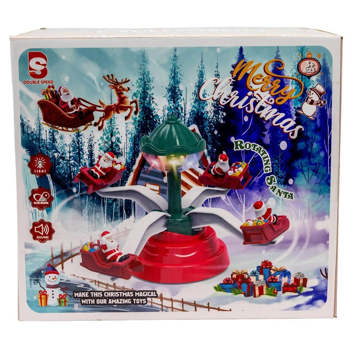 Kurt Adler Musical Christmas Deco with Santa Table Piece
