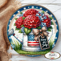 Patriotic Happy 4th Watering Can Sign
