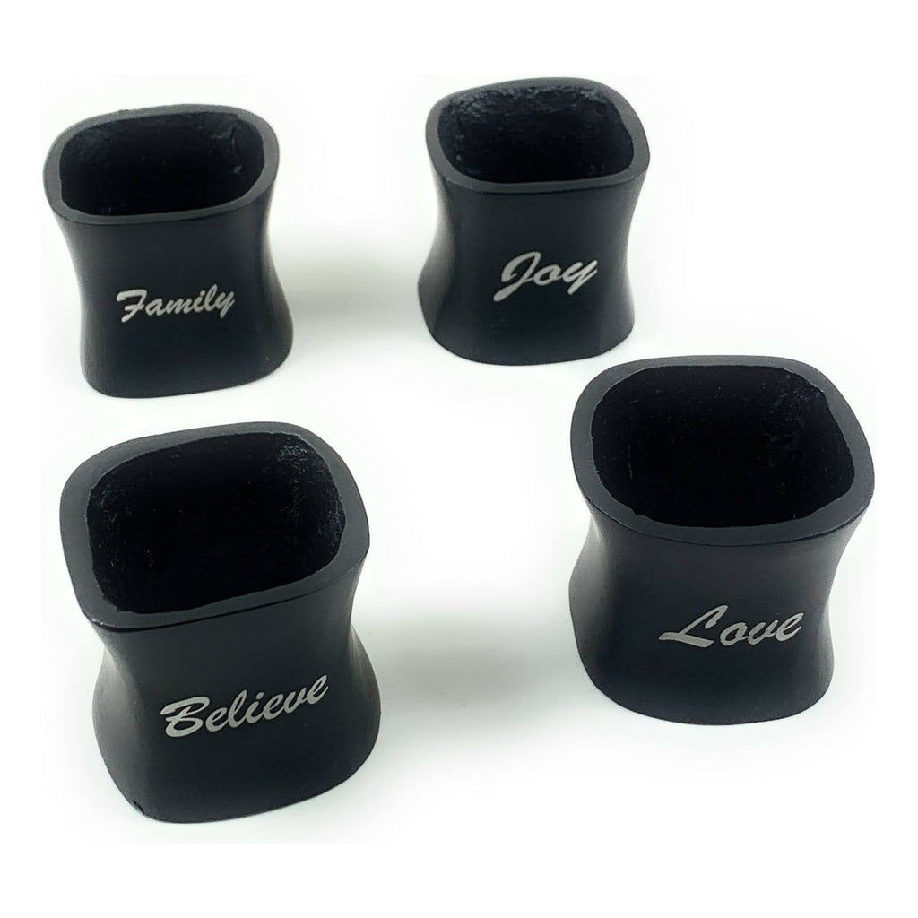 Vibhsa Christmas Napkin Rings Set of 4