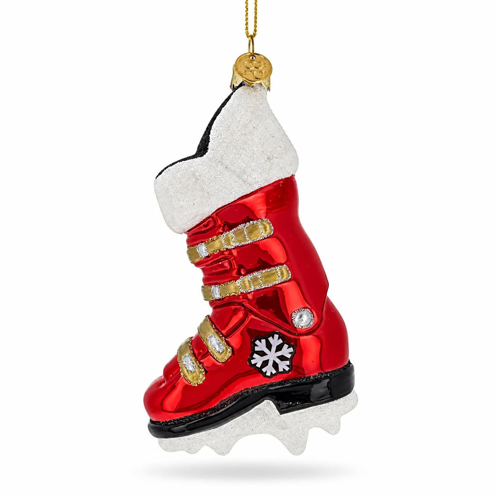 Apres-Ski Tree bundle: Red ski boot glass ornament