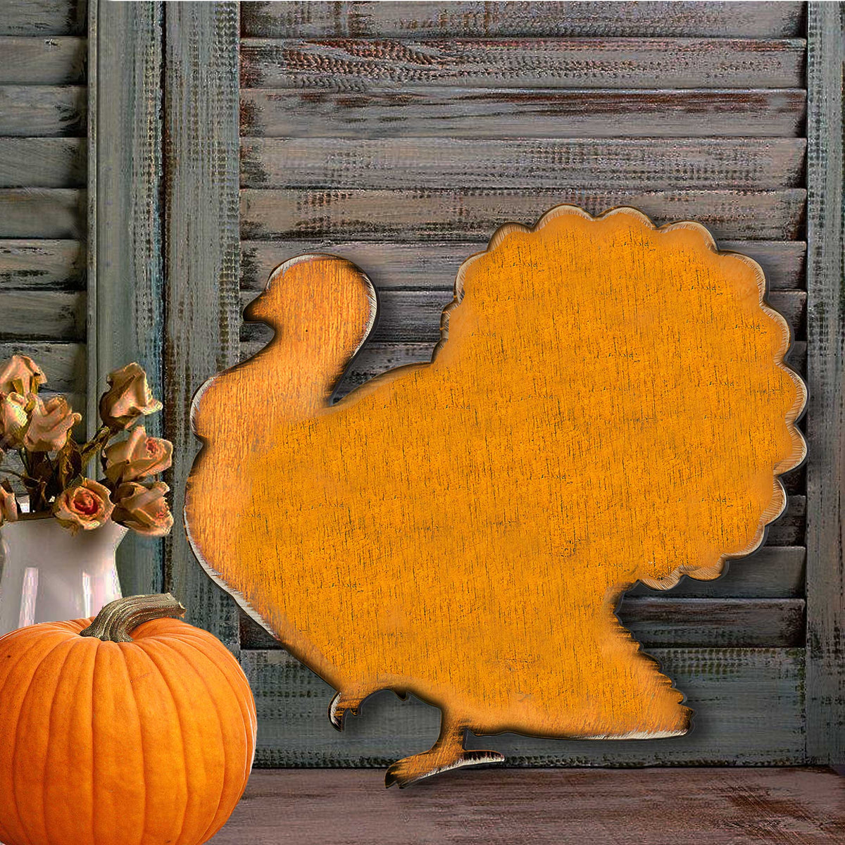 Rustic Turkey Holiday Door Decor by Nature Wonders - Thanksgiving Decor - 99154H