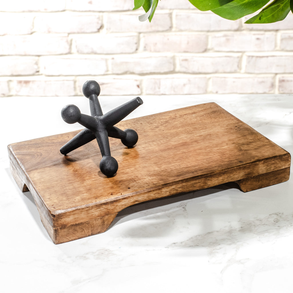 Rectangular Mango Wood Display Pedestal