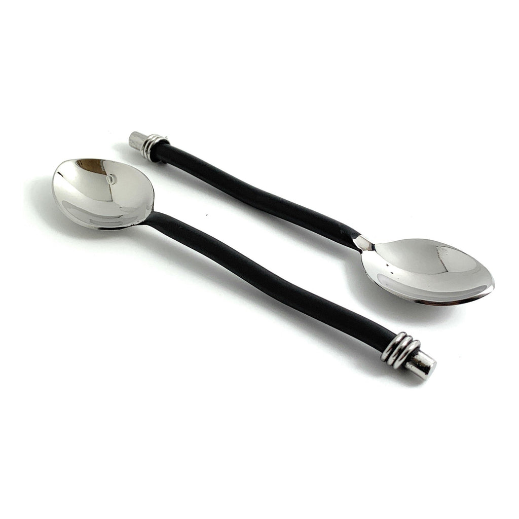 Vibhsa Black Silverware Teaspoons Set of 6