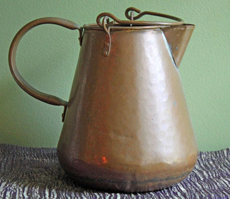 Vintage Heavy Brass Creamer & Sugar
