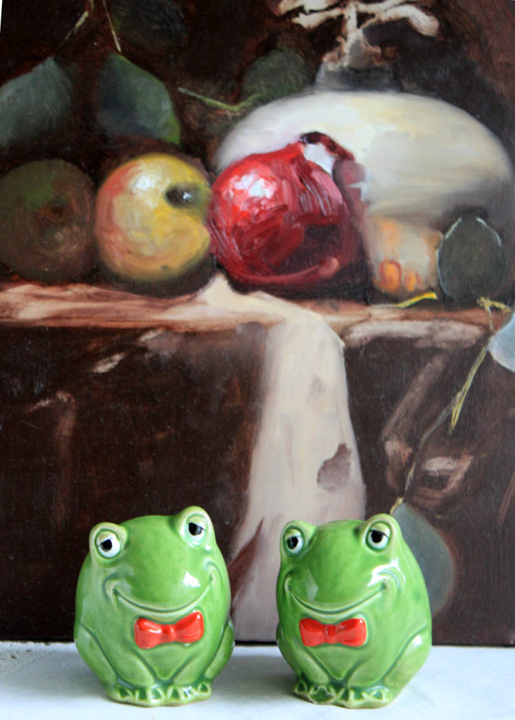 Occupied Japan Frog Salt & Pepper Shakers, H952