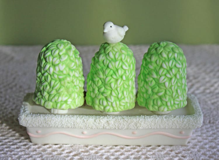 Department 56 Topiaries with Bird, Set of 3