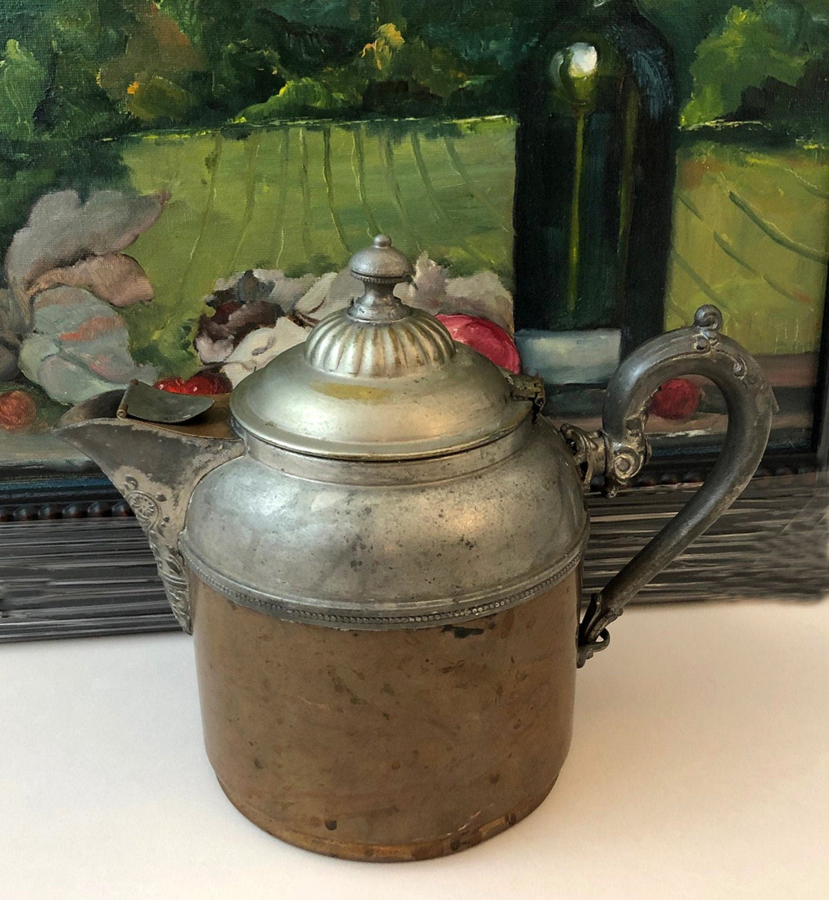 Manning Bowman Copper & Pewter Coffee Pot