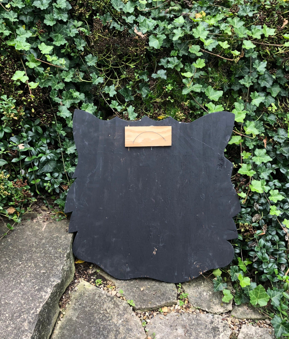 Wooden Black Cat Happy Halloween Sign