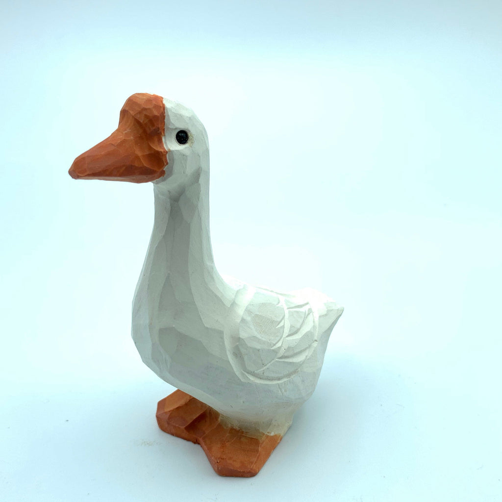 YEEYAYA goose woodcarving Hand Carved Wood Wooden goose Figurine  Christmas gift present home Decor room Decor