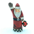 YEEYAYA Wood sculpture Home decor handmade wood Figurines Hand Carved Wood Wooden Santa Claus Figurine Merry Christmas gift