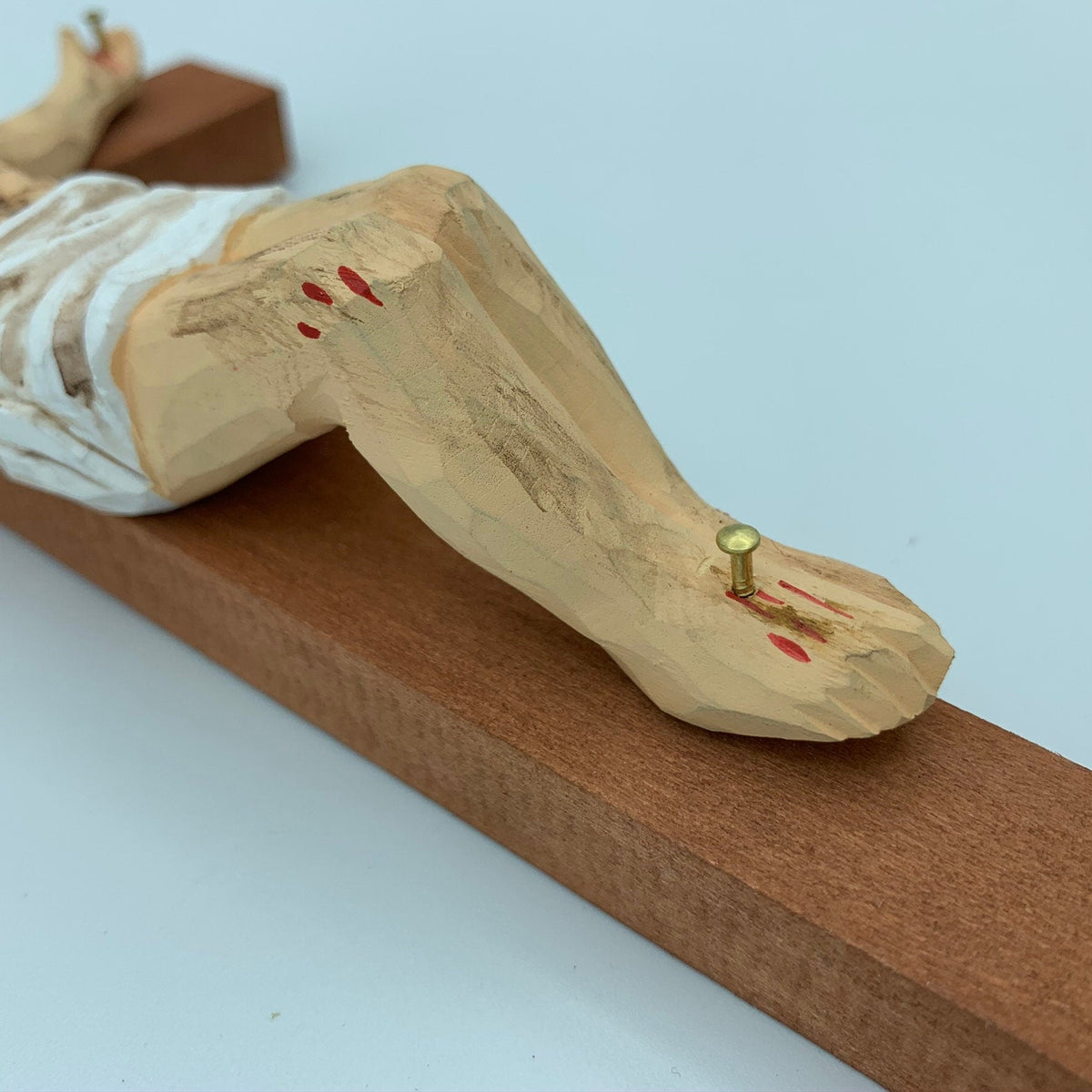 Wood sculpture Crucifix  Figurines Religious articles woodcarving Hand Carved Wood Wooden  Crucifix  Figurines Merry Christmas gift