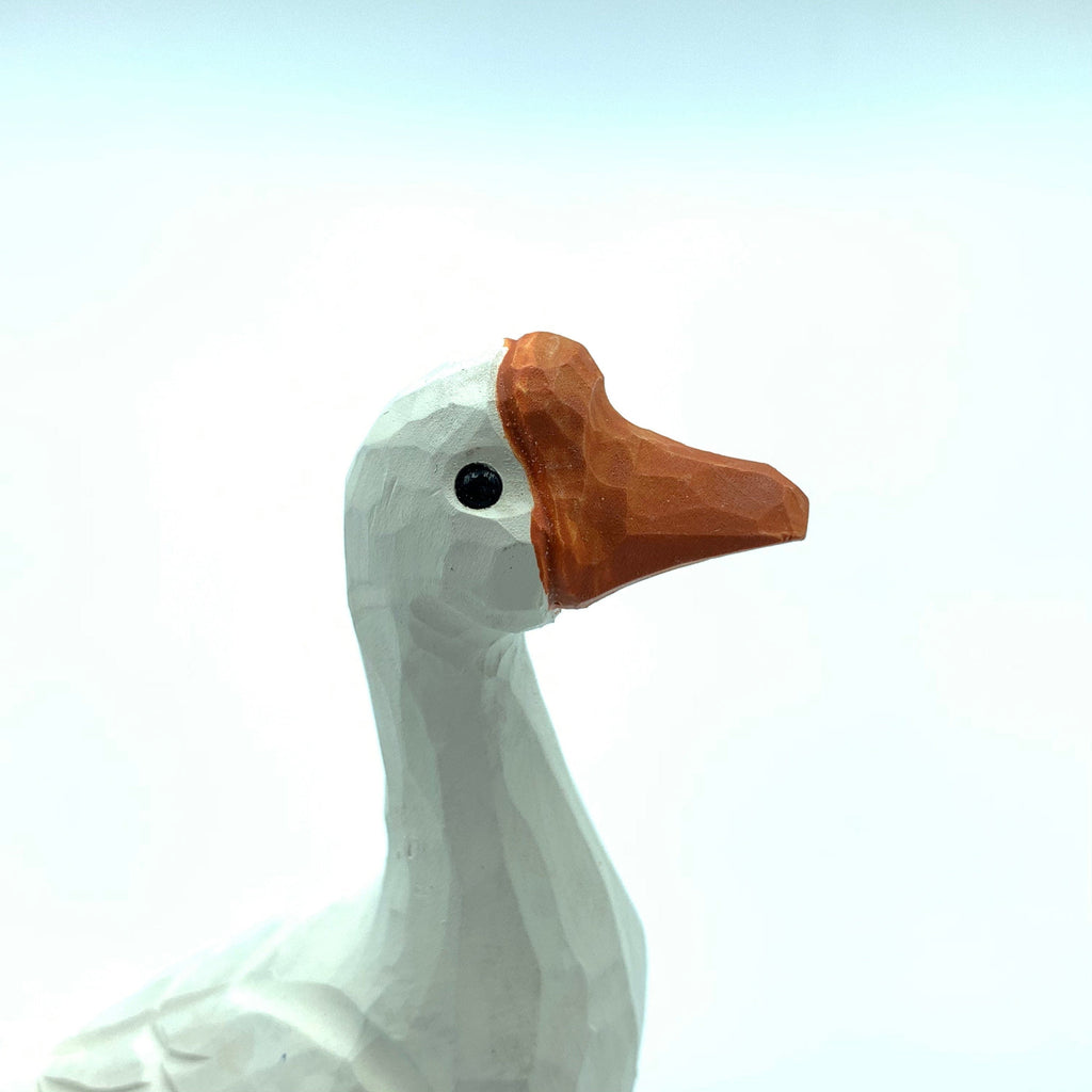 YEEYAYA goose woodcarving Hand Carved Wood Wooden goose Figurine  Christmas gift present home Decor room Decor