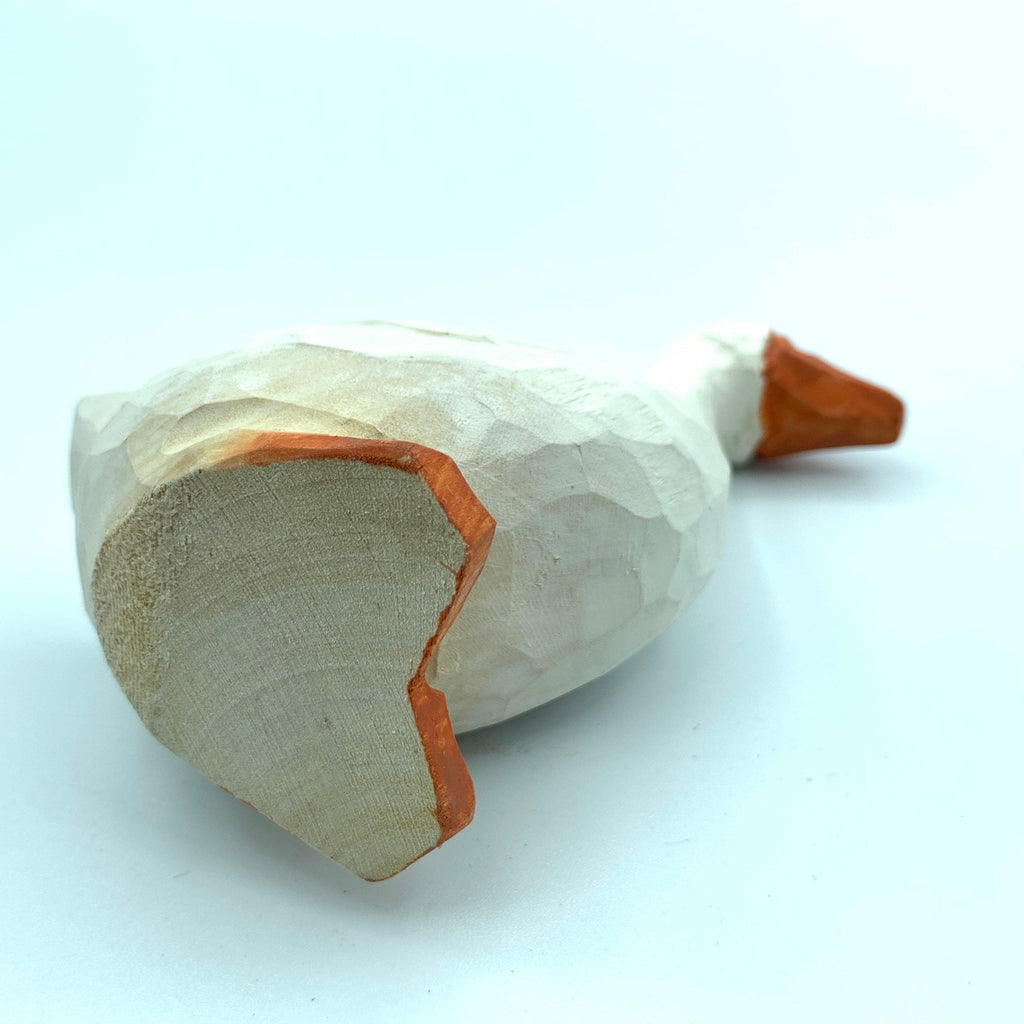 YEEYAYA goose woodcarving Hand Carved Wood Wooden goose Figurine  Christmas gift present home Decor room Decor