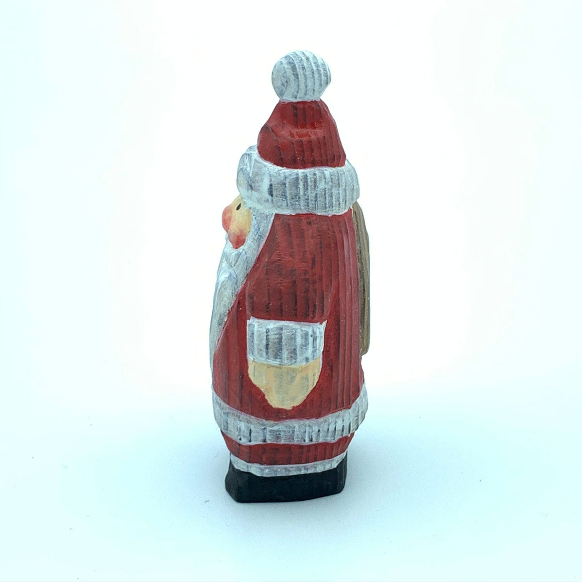 YEEYAYA Santa bag Wood sculpture Hand Carved Wood Wooden Santa Claus Figurine  Wood Statue Room Decor home Decor Merry Christmas gift