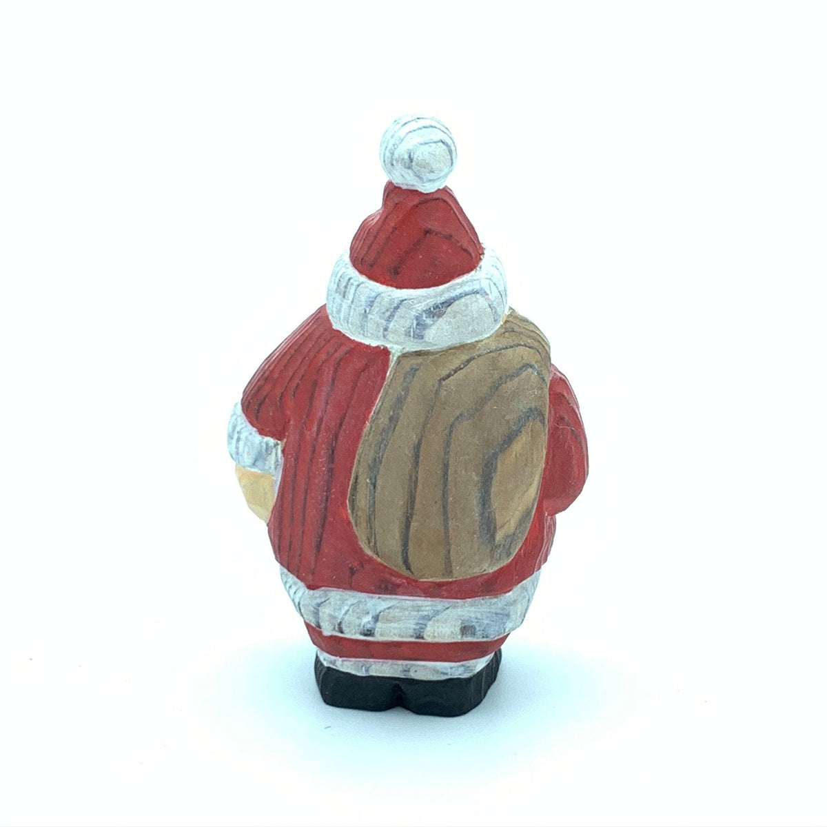 YEEYAYA Santa bag Wood sculpture Hand Carved Wood Wooden Santa Claus Figurine  Wood Statue Room Decor home Decor Merry Christmas gift
