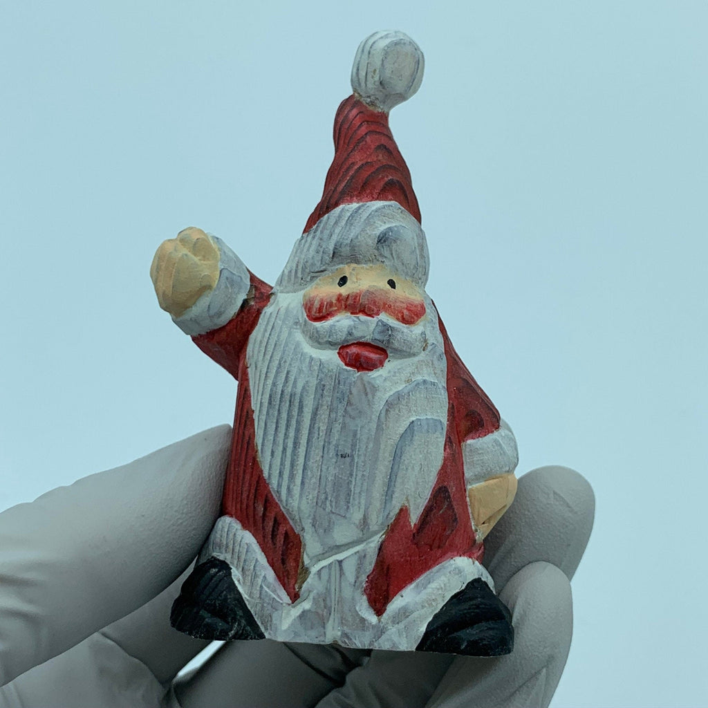 YEEYAYA Santa hi Wood sculpture Hand Carved Wood Wooden Santa Claus Figurine  Wood Statue Room Decor home Decor Merry Christmas gift