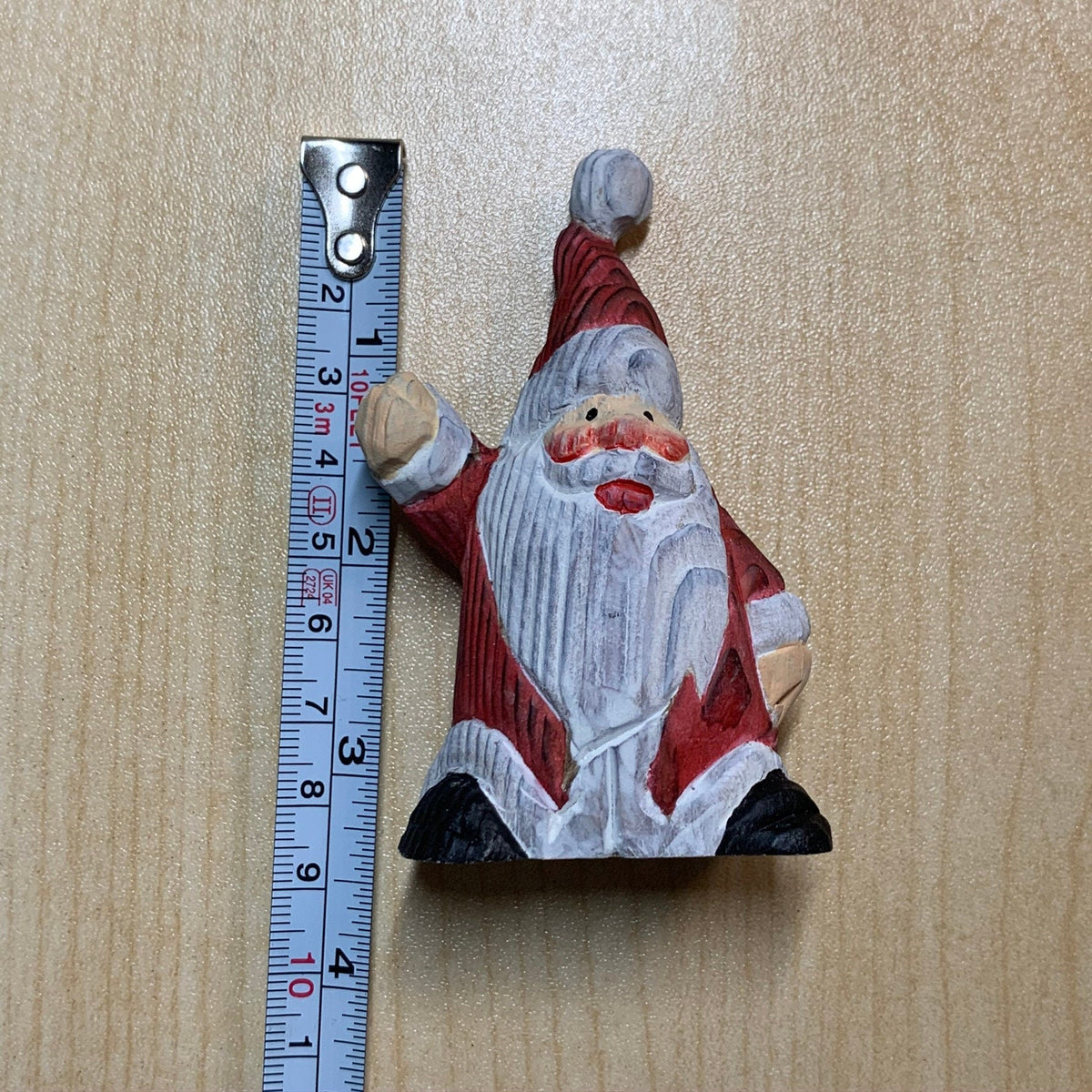 YEEYAYA Santa hi Wood sculpture Hand Carved Wood Wooden Santa Claus Figurine  Wood Statue Room Decor home Decor Merry Christmas gift