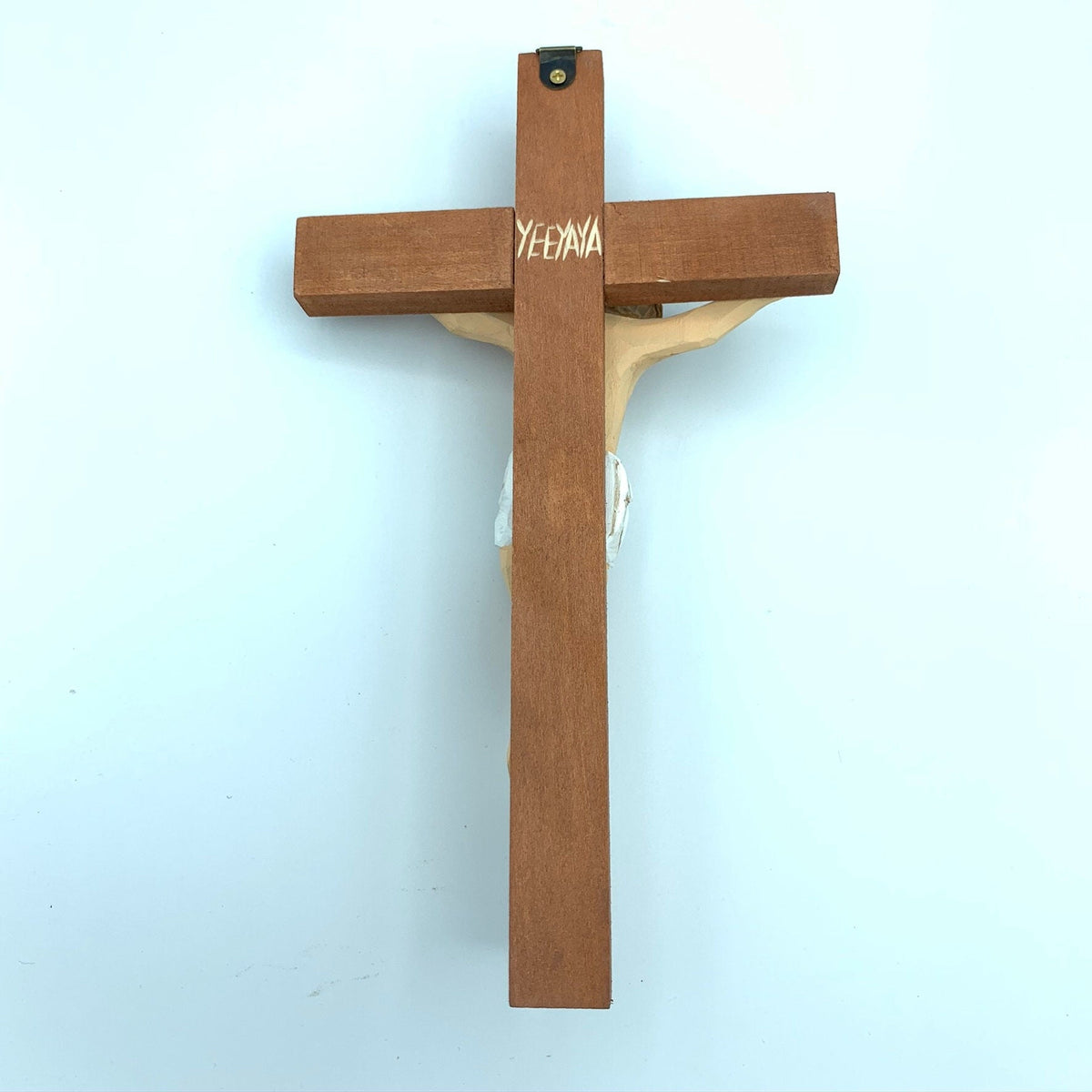 Wood sculpture Crucifix  Figurines Religious articles woodcarving Hand Carved Wood Wooden  Crucifix  Figurines Merry Christmas gift