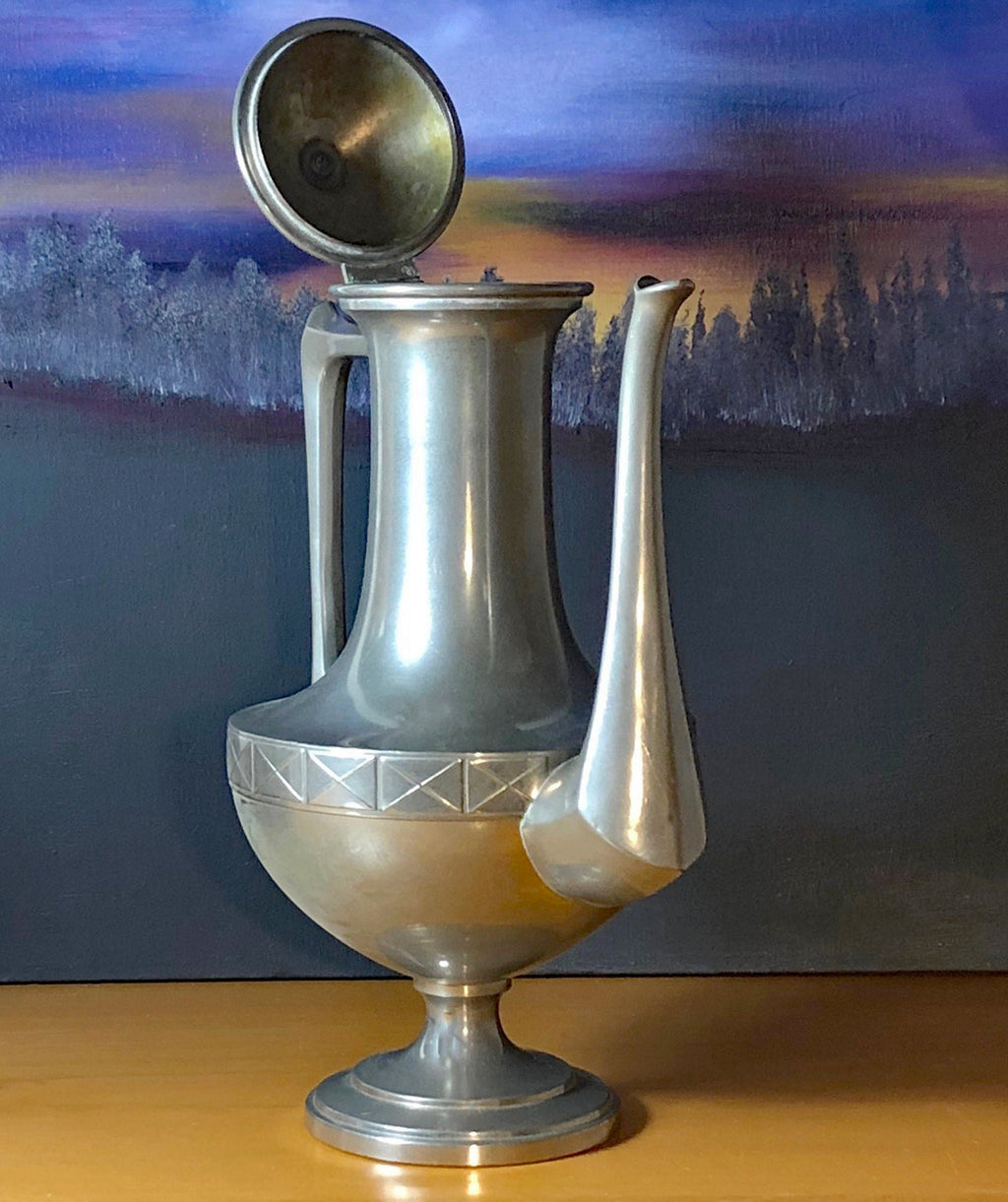 Modern-Shape Pewter Teapot