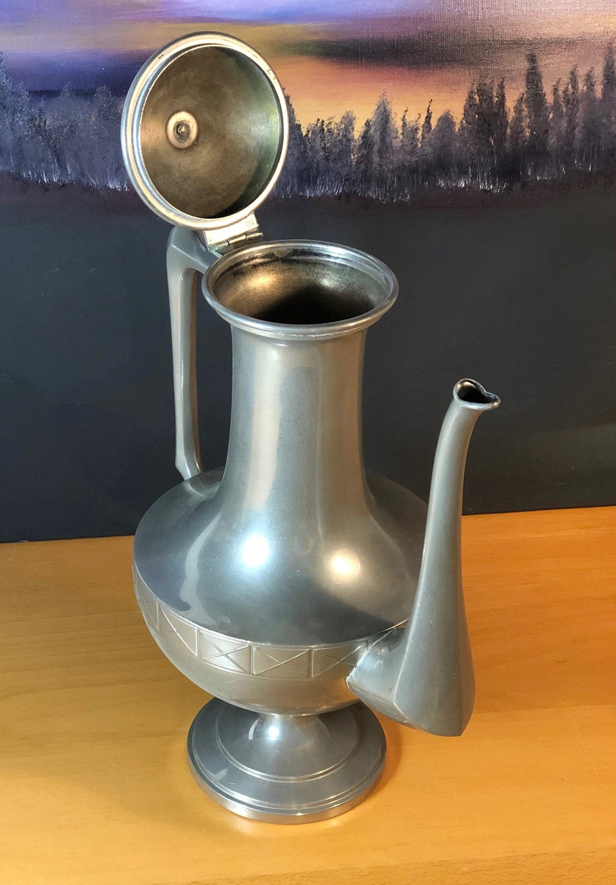 Modern-Shape Pewter Teapot