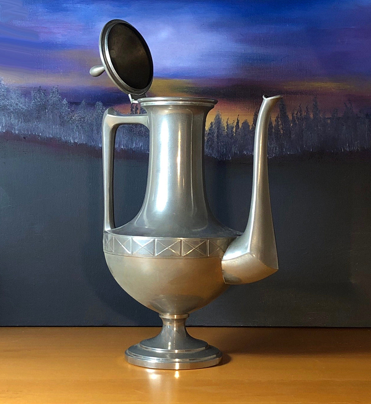 Modern-Shape Pewter Teapot