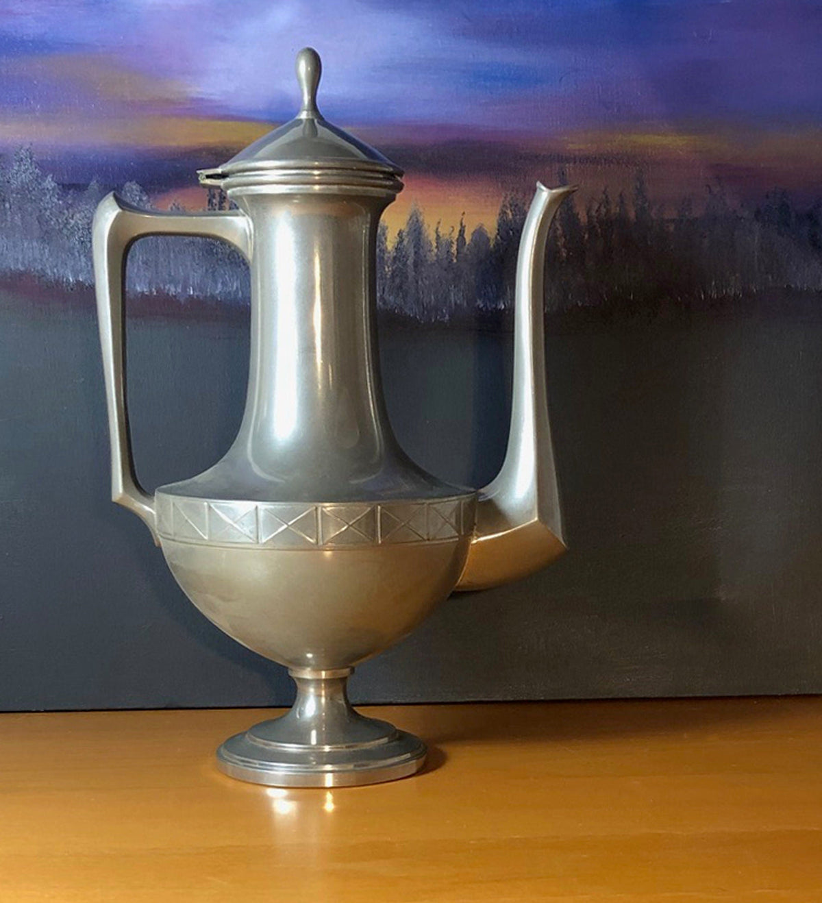 Modern-Shape Pewter Teapot