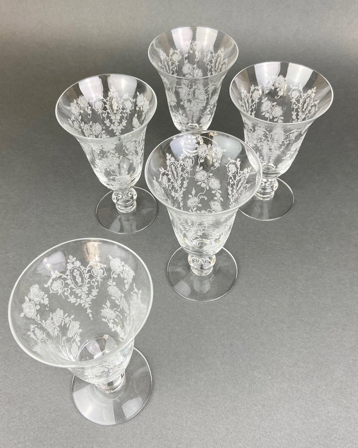 Tiffin Franciscan Cherokee Rose Juice Glasses, Set of 5