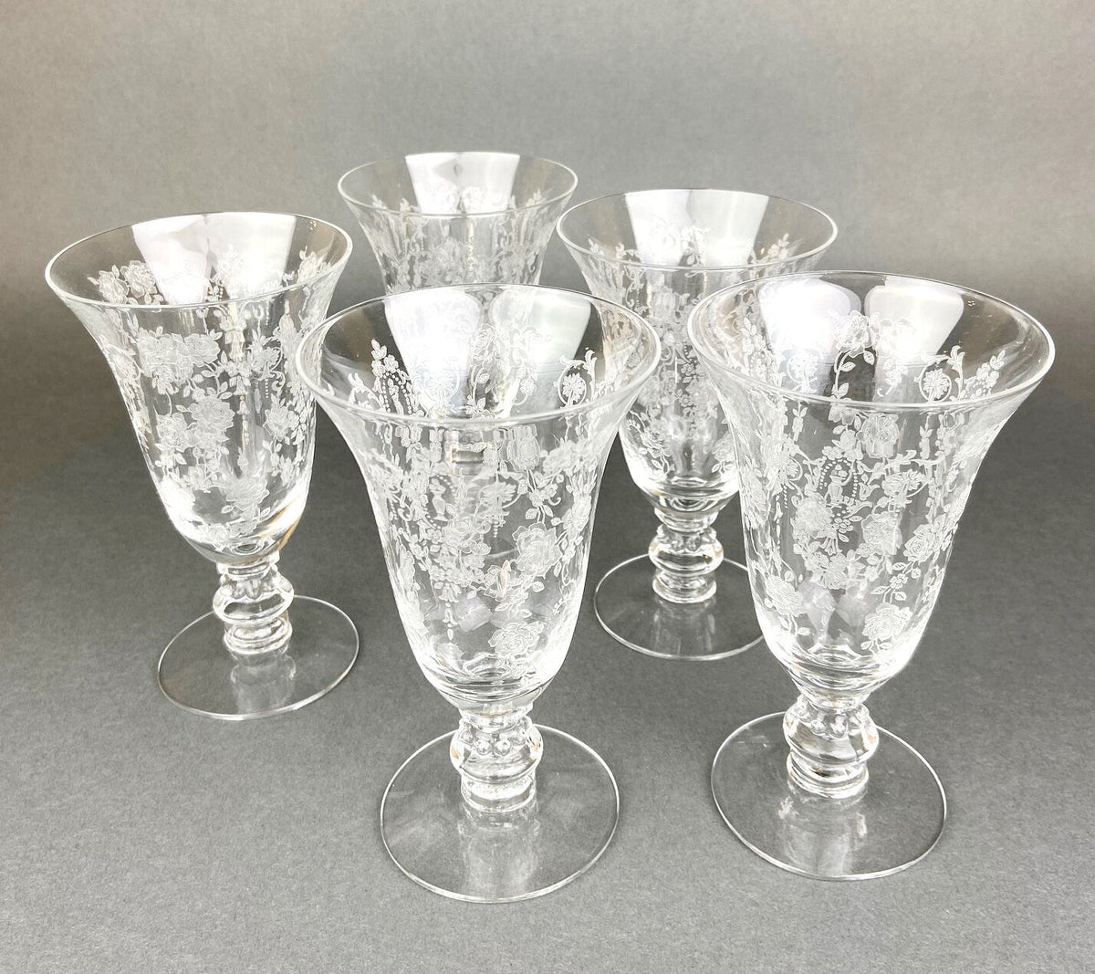 Tiffin Franciscan Cherokee Rose Juice Glasses, Set of 5